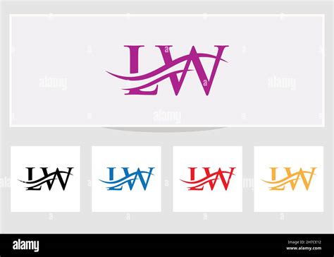 lw letter logo initial lw letter business logo design vector template stock vector image art