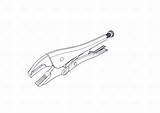 Pliers Drawing Locking Getdrawings sketch template