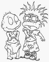 Rugrats Coloring Pages Template Sketch Chuck sketch template