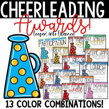 cheerleading cheer awards  color combinations  prep tpt