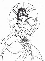 Tiana Frog Colouring sketch template
