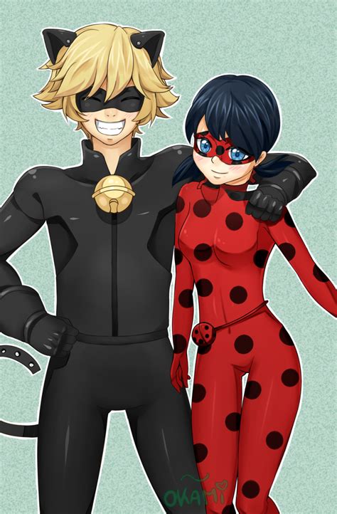 Chat Noir And Ladybug [anime Style] By Thatkatblack On