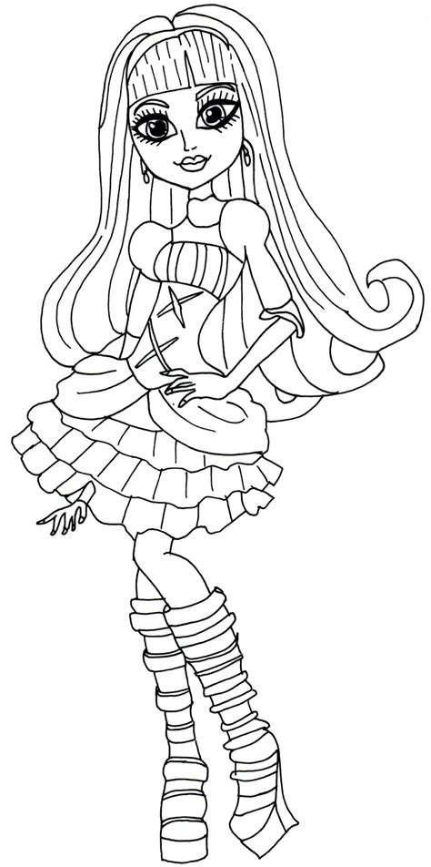 monster high elissabat cartoon coloring pages coloring pages