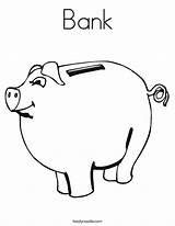 Coloring Bank Piggy Pig Money Pages Noodle Banco Clipart Coin Twisty Print Math Twistynoodle Favorites Login Add Built California Usa sketch template