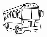 Autobus Coloring School Coloringcrew sketch template