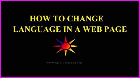 change language   web page