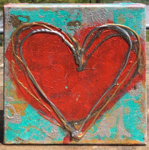 everyday   valentines day give heart art etsy heart painting heart paintings