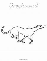 Coloring Greyhound Dog Built California Usa Twistynoodle Outline sketch template