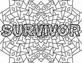 Survivor Coloring sketch template