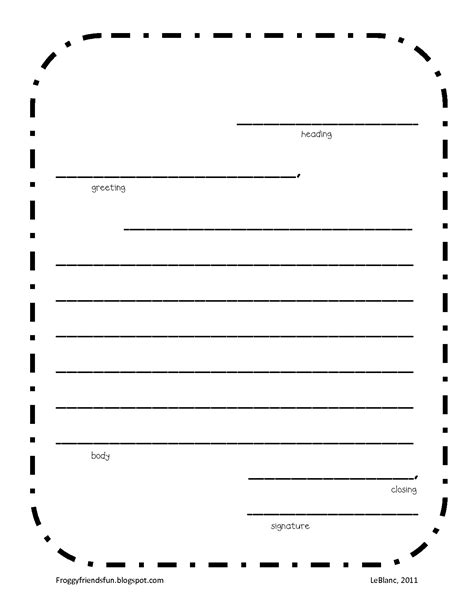 blank letter writing template letter writing template friendly