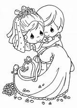 Coloring Wedding Pages Precious Kids sketch template