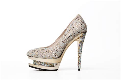 diamond high heel ladies wedding shoes hcy   pictures