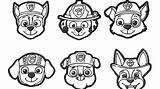 Paw Patrol Coloring Chase Rocky Rubble Pages Kids Book Drawing Marshall Draw Characters Sheets Skye Zuma Cartoon Print Pups Printable sketch template