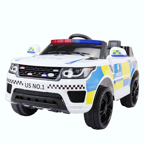 tobbi  kids ride  police car  remote control battery powered electric truck  siren