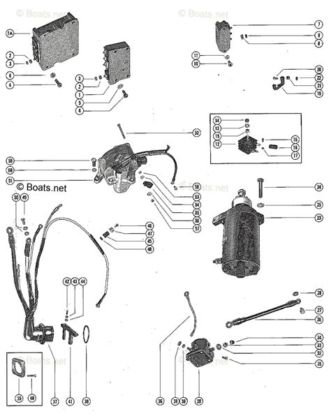 mercury outboard hp oem parts diagram  starter motor starter solenoid rectifier