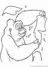 Tarzan Coloring Printable Pages Color Online Cartoons sketch template