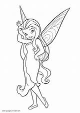 Fairy Coloring Pages Printable Beautiful Girls Fairies Girl Print Disney sketch template