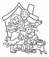 Family Coloring Pages Getcolorings sketch template