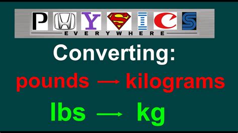 easy converting pounds lbs  kilograms kg youtube