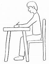 Drawing Posture Writing While Handwriting Desk School Sitting Improve Draw Table Good Hand Write Getdrawings Done Surface Exercise sketch template