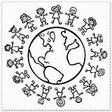 Colorat Ziua Planse Copiilor Internationala Copii Iunie Pamantului Imagini Jurul sketch template