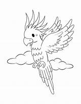 Coloring Cockatoo sketch template