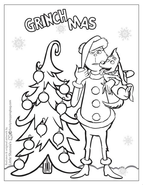 pin  candice fought  coloring grinch coloring pages merry