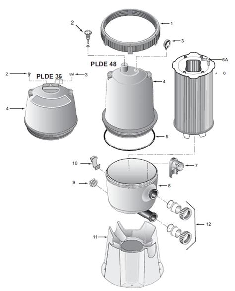 pool supply unlimited pentair system plde series modular de filter sqft plde parts