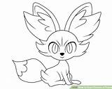Draw Pokemon Fennekin Coloring Pokémon Sketch Pages Getcolorings Color Step Getdrawings Paintingvalley Ways Wikihow sketch template