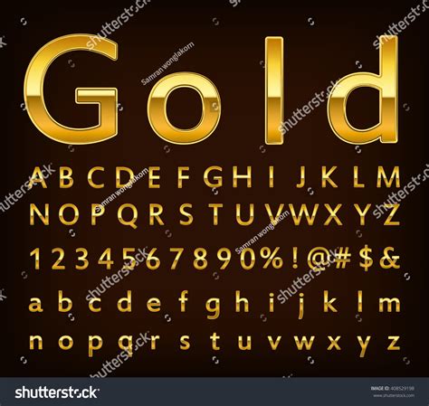 gold letter stock vector illustration  shutterstock