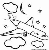 Coloring Airplane Pages Kids Printable Online Airplanes Planes Preschool sketch template