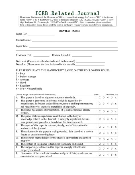 reviewers review form