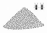 Anthill Ant Clip sketch template