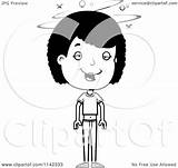 Drunk Girl Clipart Cartoon Adolescent Teenage Cory Thoman Outlined Coloring Vector sketch template
