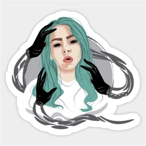 billie eilish bury  friend  billie eilish sticker teepublic