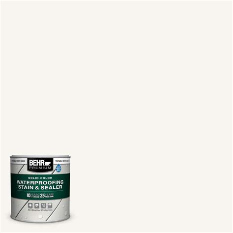 behr premium  oz sc  ultra pure white solid color waterproofing