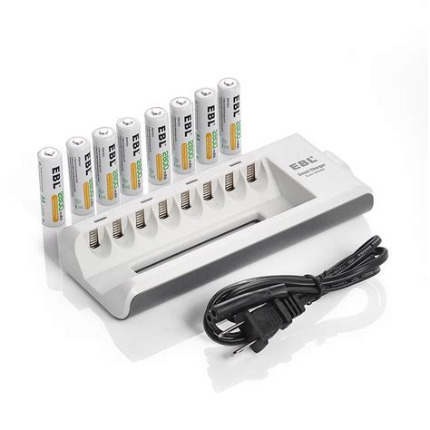 ebl  pack  aa mah rechargeable batteries  bay  battery charger  aa aaa ni mh