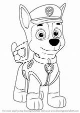 Coloring Paw Patrol Chase Print sketch template