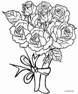 Bouquet Pages Coloring Getcolorings Roses sketch template