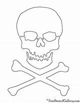 Crossbones Stencils Skulls Freestencilgallery sketch template