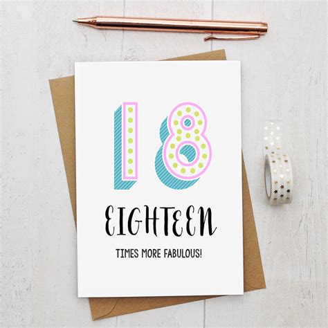 18th birthday card by papergravy
