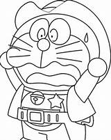 Sketsa Doraemon Mewarnai Diwarnai Putih Nobita Mewarna sketch template