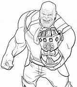 Thanos Guante Coloriages sketch template
