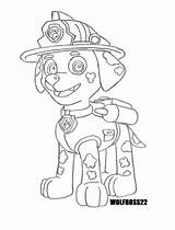 Patrol Paw Marshall Coloring Drawing Pages Line Sketch Chase Drawings Firetruck Deviantart Paintingvalley Collection Popular sketch template