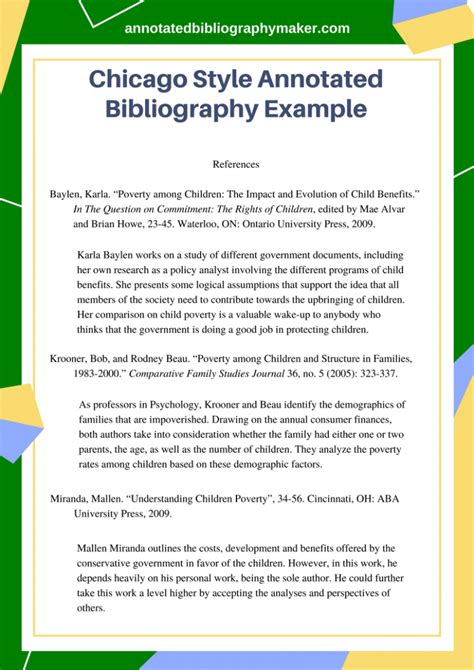 chicago style annotated bibliography