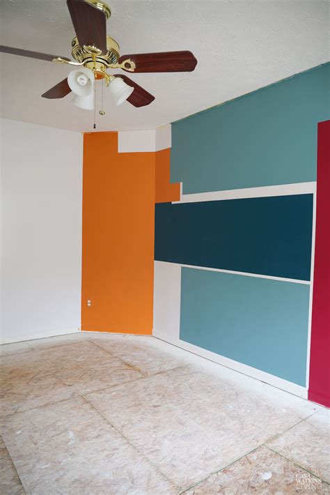 colorblock accent wall casa watkins living