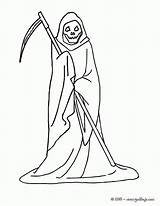 Coloring Reaper Grim Muerte La Santa Scythe Halloween Pages Color Carrying Skeletal Figure Para Print Dibujar Printable Funny Skeleton Imagenes sketch template