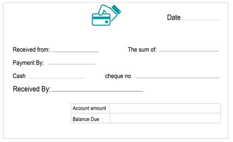 cash payment receipt template  word eforms  printable