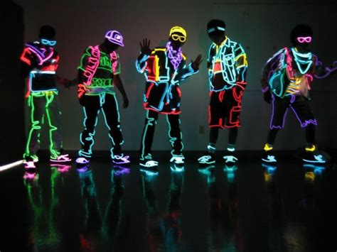 Outfit Neon Glow Dark Costumes Glow In The Dark