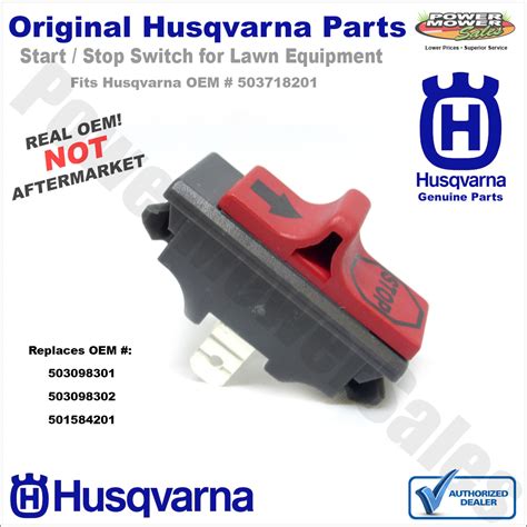 503718201 503098301 98302 husqvarna start stop switch for trimmers